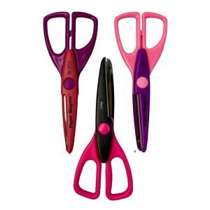 Provo Craft 7" Scrapbooking Scissors Decorative Edge Paper Shapers Lot Of 3